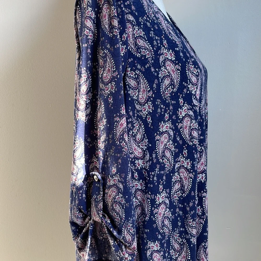 PinkBlush Maternity Paisley Elbow Length Sleeve  Dress  Size XL NWT
